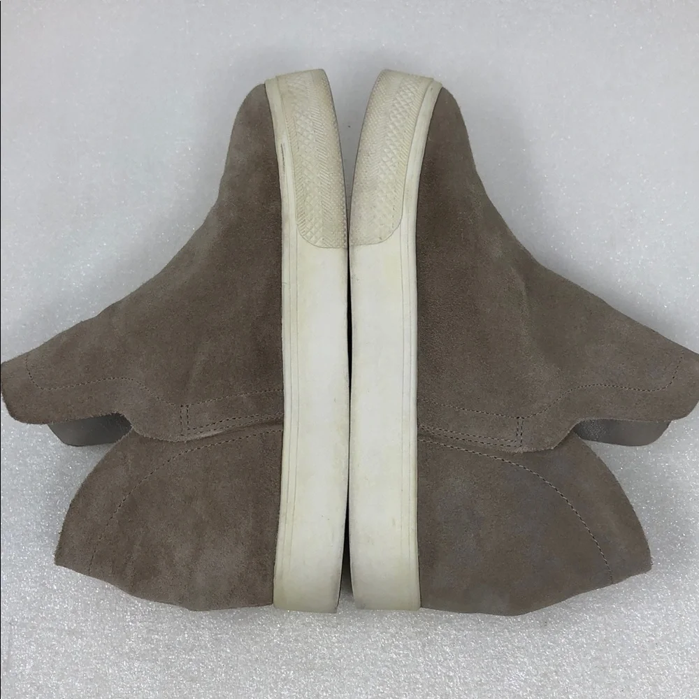 Steve Madden Wrangle Booties Suede Leather Gray Slip On Girls Size 7